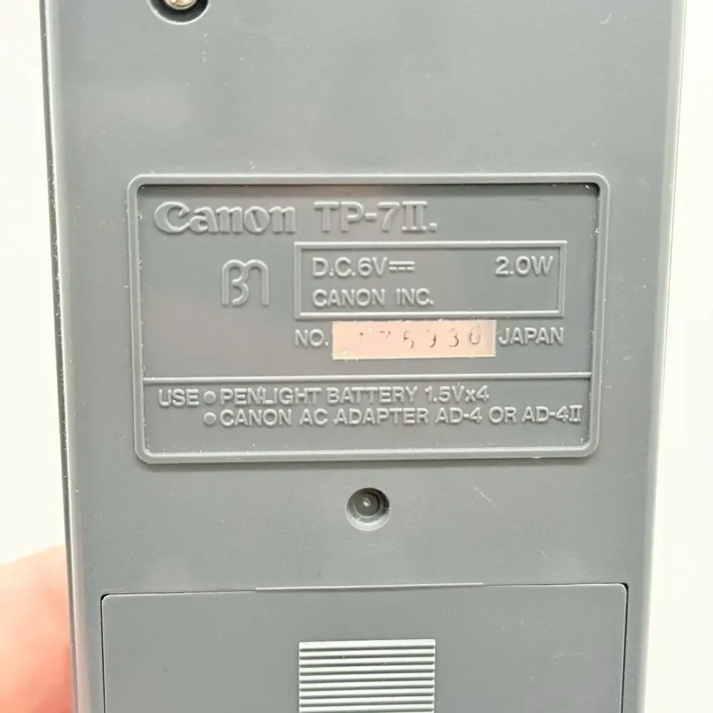 Canon TP-7 Pocket Printer Calculator Battery Operated Works As Is